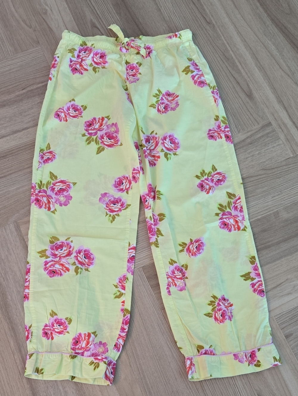 Victoria's Secret Yellow Floral Lounge Pants Small